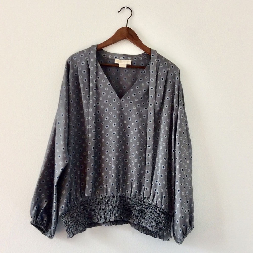 Michael Kors Polka Dot Silk Blouse